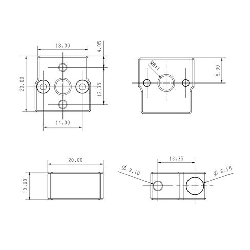 طابعة ثلاثية الأبعاد بلوك سخان الألمنيوم in Kuwait