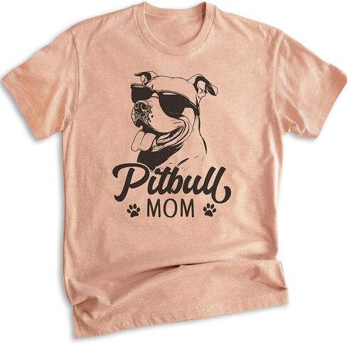 EVERTREE CLOTHING Pitbull Mom T-Shirt, Unisex Women's Shirt, Pit Bull Terrier Owner, Best Dog Mom Gift in Kuwait