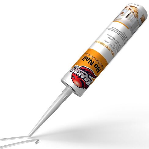 Kraken Bond No More Nails Heavy Duty Clear Adhesive - (1x10.1 Fl Oz) 100% Waterproof & Extra Strong Polyurethane Construction Sealant for Wood, Ceramic, Tile, Floor, Granite, Rubber - 1 Pack in Kuwait