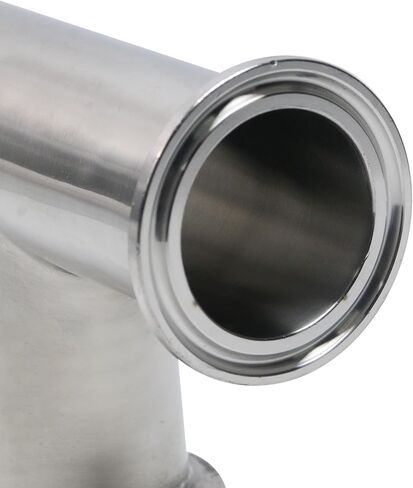 Crapyt 2 Pcs Clamps Tee 3 Way 304 Stainless Steel Sanitary Fitting Fits 1.5" Tri-clamp, T-shaped Tri Clamp Tube for Welded Pipe (38mm Pipe OD,Sliver) in Saudi Arabia