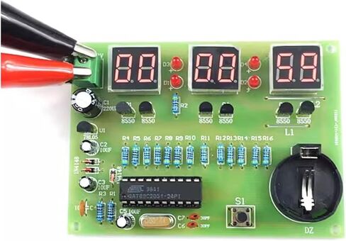 مجموعات DIY AT89C2051 ساعة إلكترونية أنبوب رقمي LED عرض جناح أجزاء ومكونات الوحدة الإلكترونية تيار مستمر 9 فولت - 12 فولت in Saudi Arabia