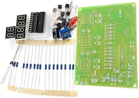 مجموعات DIY AT89C2051 ساعة إلكترونية أنبوب رقمي LED عرض جناح أجزاء ومكونات الوحدة الإلكترونية تيار مستمر 9 فولت - 12 فولت in Saudi Arabia