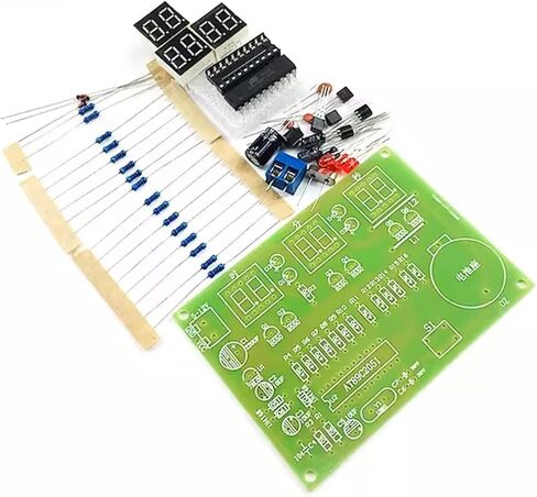 مجموعات DIY AT89C2051 ساعة إلكترونية أنبوب رقمي LED عرض جناح أجزاء ومكونات الوحدة الإلكترونية تيار مستمر 9 فولت - 12 فولت in Saudi Arabia