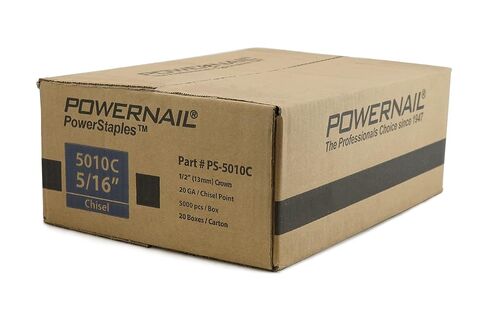 Powernail PS5010C 20 مقياس 1/2 بوصة تاج 5/16 بوصة طول نقطة إزميل دبابيس مجلفنة مجمعة (العلبة 100,000) in Kuwait