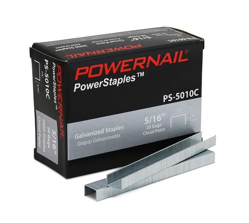 Powernail PS5010C 20 مقياس 1/2 بوصة تاج 5/16 بوصة طول نقطة إزميل دبابيس مجلفنة مجمعة (العلبة 100,000) in Kuwait