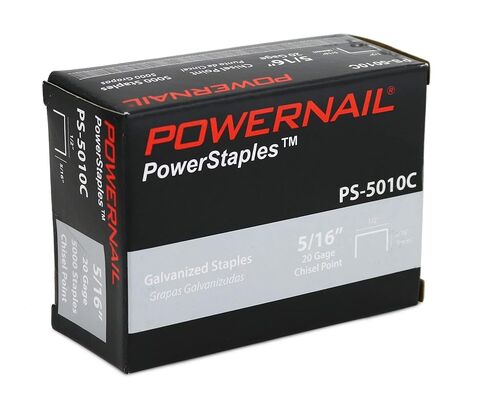 Powernail PS5010C 20 مقياس 1/2 بوصة تاج 5/16 بوصة طول نقطة إزميل دبابيس مجلفنة مجمعة (العلبة 100,000) in Kuwait