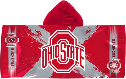 Northwest Ohio State Buckeyes NCAA Cross Out Youth Hooded Micro Fiber Towel 22 x 51 Inches in Saudi Arabia