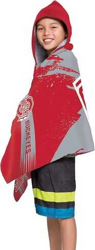 Northwest Ohio State Buckeyes NCAA Cross Out Youth Hooded Micro Fiber Towel 22 x 51 Inches in Saudi Arabia