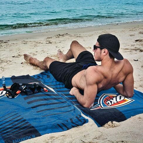 Northwest NBA Oklahoma City Thunder Oversized Microfiber Beach Towel, 40 x 72 Inches – Quick Dry, Sand Resistant, Lightweight, Highly Absorbent, Riser Design in Saudi Arabia