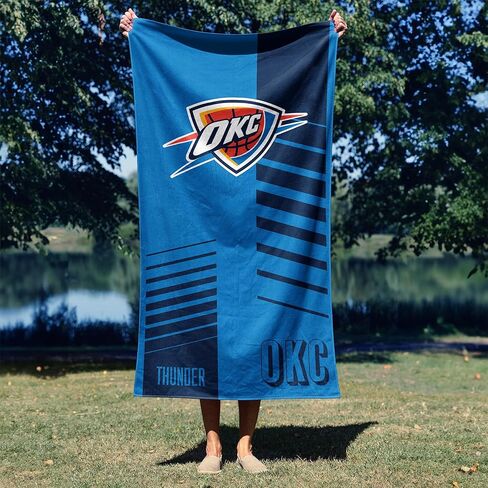 Northwest NBA Oklahoma City Thunder Oversized Microfiber Beach Towel, 40 x 72 Inches – Quick Dry, Sand Resistant, Lightweight, Highly Absorbent, Riser Design in Saudi Arabia