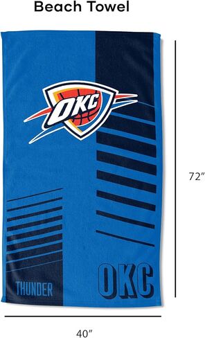 Northwest NBA Oklahoma City Thunder Oversized Microfiber Beach Towel, 40 x 72 Inches – Quick Dry, Sand Resistant, Lightweight, Highly Absorbent, Riser Design in Saudi Arabia