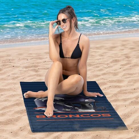 Northwest NFL Denver Broncos 2-Pack Beach Towel Set, 30" x 60" Each, Standard, Team Colors in Saudi Arabia