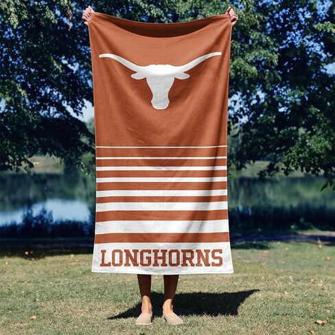 Northwest Texas Longhorns NCAA Striped Jacquard Beach Towel 36 x 72 Inches in Saudi Arabia