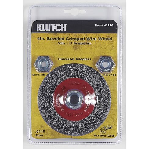 Klutch 4in. Beveled Crimped Fine Wire Wheel in Saudi Arabia