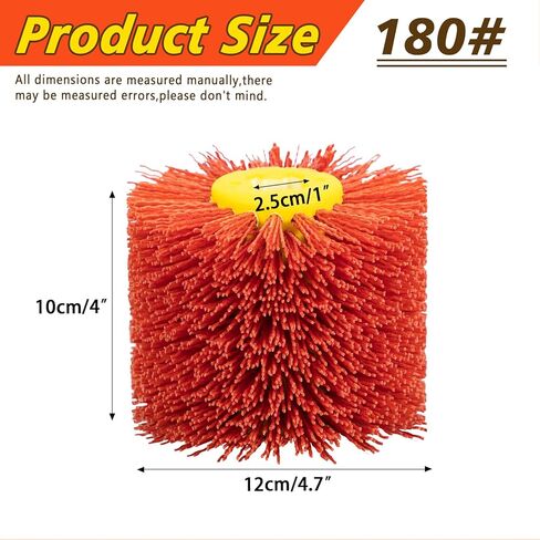 SALI Abrasive Nylon Drawing Wheel Drum Burnishing Polishing Brush Fits Restorer Tools, Abrasive Wheel for Derusting, Deburring and Cleaning Wooden Floor ((120 * 100 * 19 G180) in Saudi Arabia