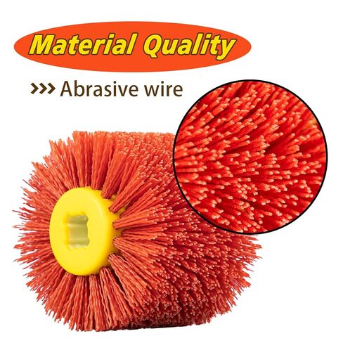 SALI Abrasive Nylon Drawing Wheel Drum Burnishing Polishing Brush Fits Restorer Tools, Abrasive Wheel for Derusting, Deburring and Cleaning Wooden Floor ((120 * 100 * 19 G180) in Saudi Arabia