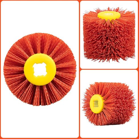 SALI Abrasive Nylon Drawing Wheel Drum Burnishing Polishing Brush Fits Restorer Tools, Abrasive Wheel for Derusting, Deburring and Cleaning Wooden Floor ((120 * 100 * 19 G180) in Saudi Arabia