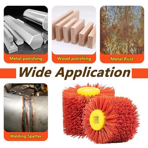 SALI Abrasive Nylon Drawing Wheel Drum Burnishing Polishing Brush Fits Restorer Tools, Abrasive Wheel for Derusting, Deburring and Cleaning Wooden Floor ((120 * 100 * 19 G180) in Saudi Arabia