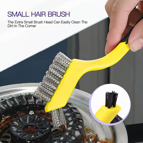 Generic 3-Piece Wire Brush Set - Nylon, Brass, Stainless Steel Bristles; Flexible Nylon Filament; Medium Grit; 3 Count; Suitable for Rust, Dirt, Paint Scrubbing; Deep Clean in Saudi Arabia