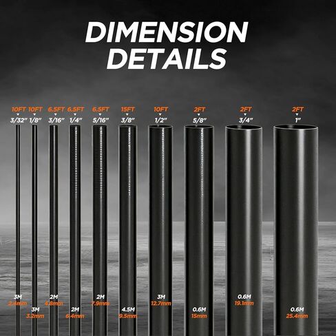 مجموعة لف أنابيب الانكماش الحراري 10 مقاس 5:1، جدار مزدوج مقاوم للماء بدرجة بحرية 70.5 قدم مع بطانة لاصقة بنسبة 5:1، تشكيلة أنابيب كهربائية صناعية ملفوفة بالانكماش الحراري للسيارات البحرية، إصلاح DIY in Kuwait