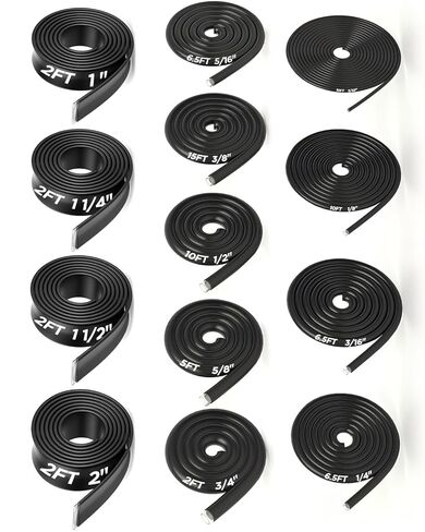 مجموعة بكرات أنابيب الانكماش الحراري مقاس 13، مبطنة بمادة لاصقة 4:1، 13 قطرًا، إجمالي جدار مزدوج من الدرجة البحرية 76.5 قدمًا، أنابيب تغليف منكمش للأسلاك الكهربائية المقاومة للماء - للصناعة والسيارات (أسود) in Kuwait