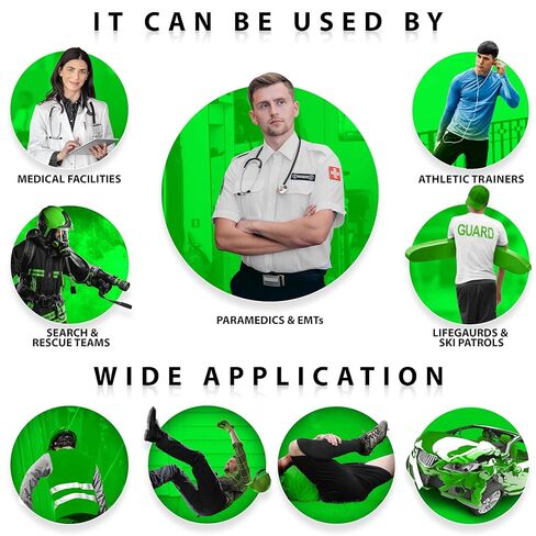 ASA Techmed 72 Inch Easy Break-Away Split Scoop Stretcher - Durable, Lightweight for Patient Transport & Water Rescue. 450 Pound Capacity. Meets SMR protocols. EMS, EMT, Hospital & Athletic Trainers. in Saudi Arabia