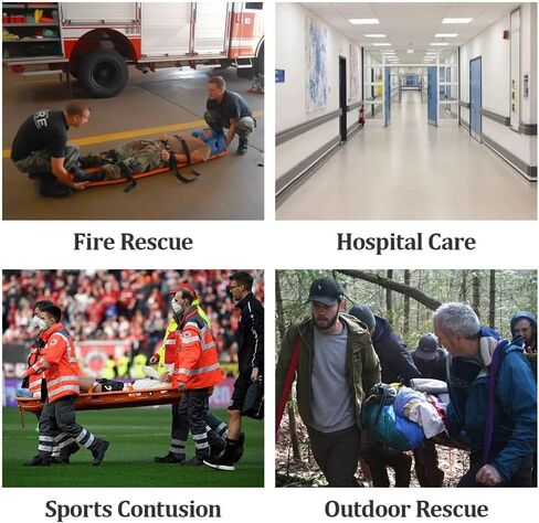 Foldable Spine Board Stretcher - Lightweight Portable Patient Transfer Backboard for EMT Immobilization, Rescue & Ambulance Use - Durable PE Plastic Design in Saudi Arabia