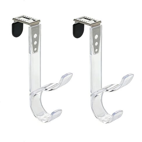 مجموعة جديدة من 2pcs قابلة للتعديل على خطافات الباب للتعليق ، لغرفة المعيشة ، الحمام ، غرفة نوم ، ملابس معلقة المطبخ ، المناشف ، القبعات ، المعاطف ، الحقائب in Kuwait