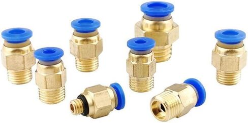 القصبة الهوائية الهوائية موصل سريع متري الموضوع مستقيم PC4/6-M6/M8/M10/M12 1 قطعة (PC4-M8 * 1) in Kuwait