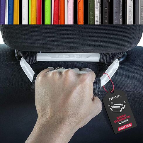 GP BackGrip PRO, Headrest Car Passenger Hand Grip for Truck & Car Wrangler JL JT JK Handle for Offroad, Kids & Seniors, Patented Jeep Accessories, Aluminum,Jet Black, 2-Pack in Kuwait