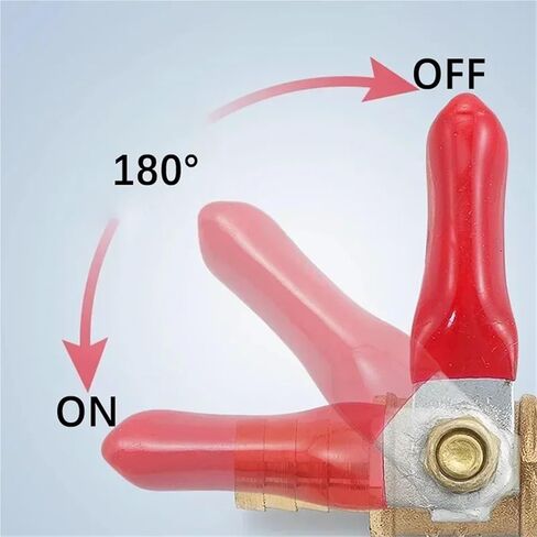 وصلة صمام كروي نحاسي للإغلاق الهوائي مع خرطوم خرطوم 6/8/10/12 مم وموصلات خيط ذكر 1/8 1/4 3/8 1/2 بوصة 10 قطع (أنبوب 10 مم، 10 قطع_1/4 بوصة) in Kuwait