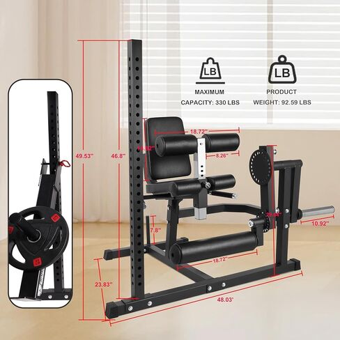 Leg Extension and Curl Machine, Adjustable Plate Loaded Lower Body Special Leg Machine with Squat Rack, Exercise Leg Muscles, Hamstring Curl Machine in Saudi Arabia
