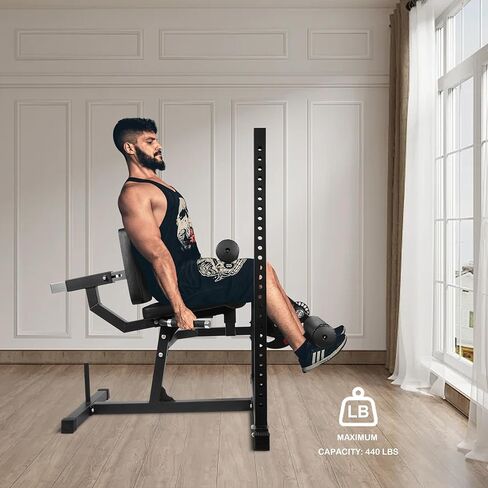 Leg Extension and Curl Machine, Adjustable Plate Loaded Lower Body Special Leg Machine with Squat Rack, Exercise Leg Muscles, Hamstring Curl Machine in Saudi Arabia