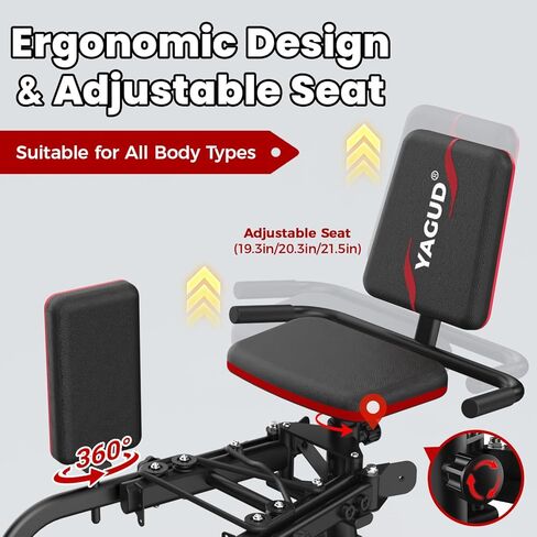 آلة إبعاد الورك للصالة الرياضية المنزلية، معدات تمرين الأرداف ذات 9 مستويات، أداة بناء الغنائم مع شريطين للمقاومة، أداة تمرين الأرداف والفخذين 2 في 1 للنساء والرجال in Kuwait