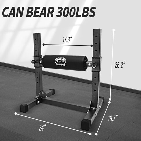 حامل القرفصاء البلغاري المنفصل - حامل القرفصاء بساق واحدة، 9 ارتفاعات دوارة قابلة للتعديل، بطانة مريحة للقرفصاء، وطعنات الساق، وتدريبات وزن الجسم in Kuwait