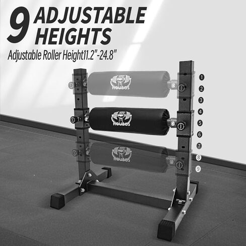 حامل القرفصاء البلغاري المنفصل - حامل القرفصاء بساق واحدة، 9 ارتفاعات دوارة قابلة للتعديل، بطانة مريحة للقرفصاء، وطعنات الساق، وتدريبات وزن الجسم in Kuwait