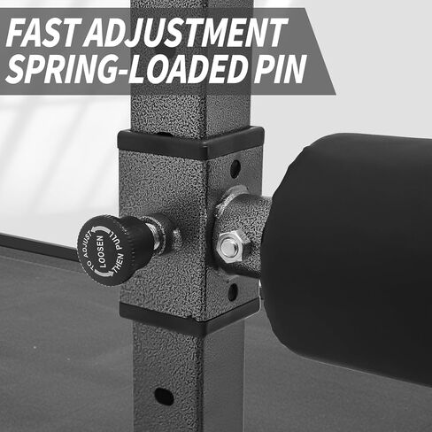 حامل القرفصاء البلغاري المنفصل - حامل القرفصاء بساق واحدة، 9 ارتفاعات دوارة قابلة للتعديل، بطانة مريحة للقرفصاء، وطعنات الساق، وتدريبات وزن الجسم in Kuwait