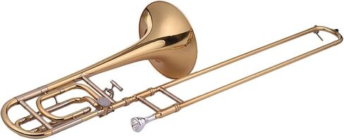Standard Trombone Intermediate Bb Flat Tenor Slide Trombone with F Attachment, Gold in Saudi Arabia