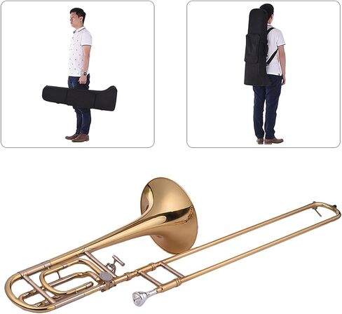 Standard Trombone Intermediate Bb Flat Tenor Slide Trombone with F Attachment, Gold in Saudi Arabia