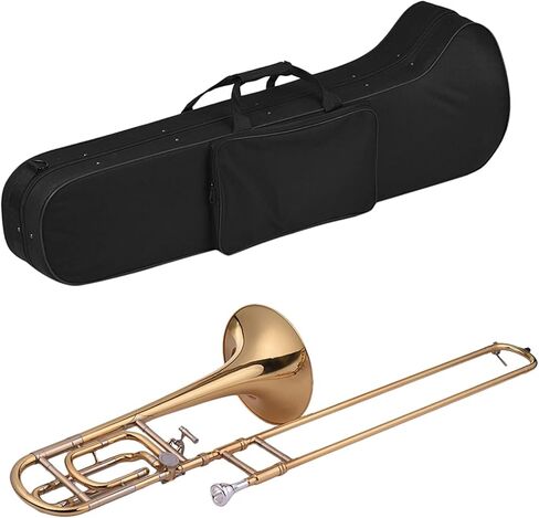 Standard Trombone Intermediate Bb Flat Tenor Slide Trombone with F Attachment, Gold in Saudi Arabia