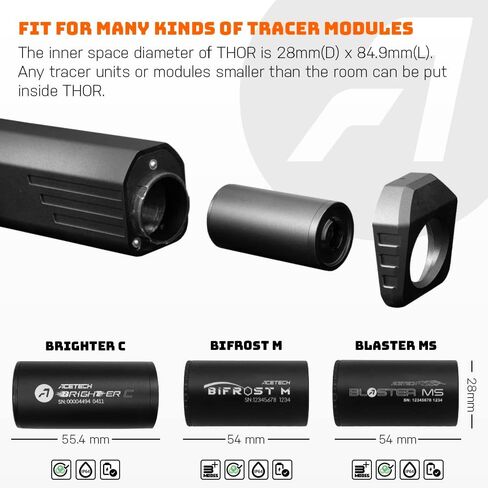وحدة التتبع ACETECH سلسلة Thor مع وحدة Bifrost QD، جهاز يتوهج في الظلام BB LED RGB/تصميم تأثير قوس قزح لـ Airsoft Kriss Vector in Kuwait