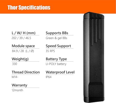وحدة التتبع ACETECH سلسلة Thor مع وحدة Bifrost QD، جهاز يتوهج في الظلام BB LED RGB/تصميم تأثير قوس قزح لـ Airsoft Kriss Vector in Kuwait