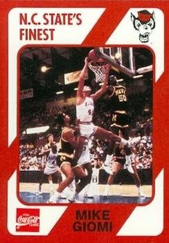Autograph Warehouse Mike Giomi Basketball Card (N.C. North Carolina State) 1989 Collegiate Collection No.174 in Saudi Arabia