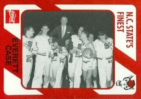 بطاقة كرة السلة Coach Everett Case (ولاية كارولاينا الشمالية الشمالية) 1989 المجموعة الجماعية رقم 187 in Kuwait