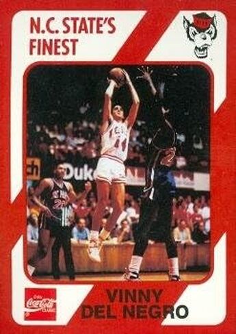 Autograph Warehouse Vinny Del Negro Basketball Card (N.C. North Carolina State) 1989 Collegiate Collection No.88 in Saudi Arabia