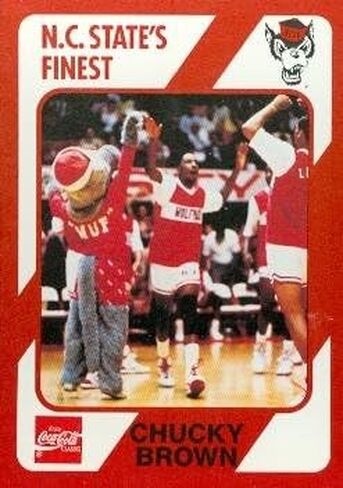 Autograph Warehouse Chucky Brown Basketball Card (N.C. North Carolina State) 1989 Collegiate Collection No.29 in Saudi Arabia