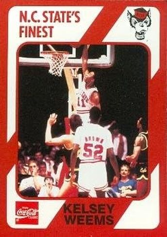 Autograph Warehouse Kelsey Weems Basketball Card (N.C. North Carolina State) 1989 Collegiate Collection No.137 in Saudi Arabia