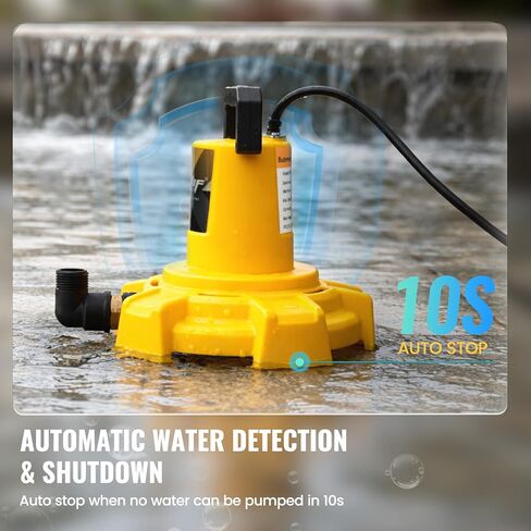Cordless Submersible Sump Pump Compatible with Dewalt 20V Battery(Tool Only), 1320GPH Brushless Water Transfer Pump, Portable Electric Utility Pump w/ 15.4ft Cord for Garden Pond Pool Tub in Kuwait