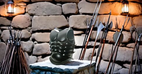 NauticalMart Spartan Roman Black Steel Muscle Breastplate Cuirass Medieval Armor Larp Halloween Costume in Saudi Arabia