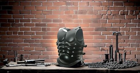 NauticalMart Spartan Roman Black Steel Muscle Breastplate Cuirass Medieval Armor Larp Halloween Costume in Saudi Arabia